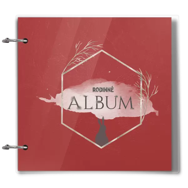 Plexi album se sponami Zajíc ve zlatém šestiúhelníku