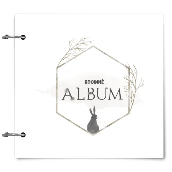 Plexi album se sponami Zajíc ve zlatém šestiúhelníku