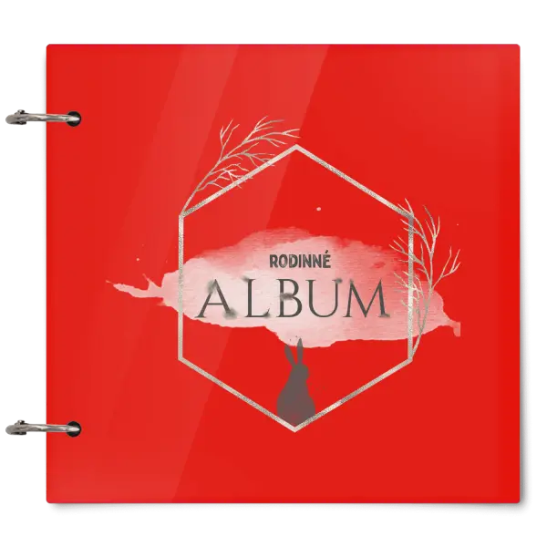 Plexi album se sponami Zajíc ve zlatém šestiúhelníku