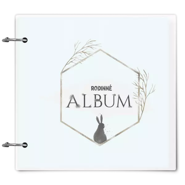 Plexi album se sponami Zajíc ve zlatém šestiúhelníku
