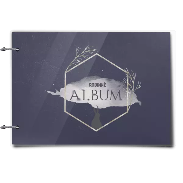 Plexi album se sponami Zajíc ve zlatém šestiúhelníku