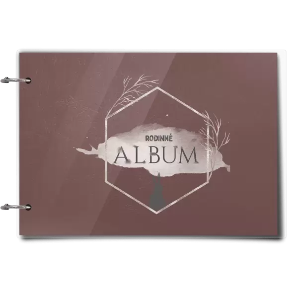 Plexi album se sponami Zajíc ve zlatém šestiúhelníku