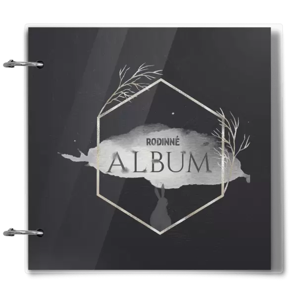 Plexi album se sponami Zajíc ve zlatém šestiúhelníku