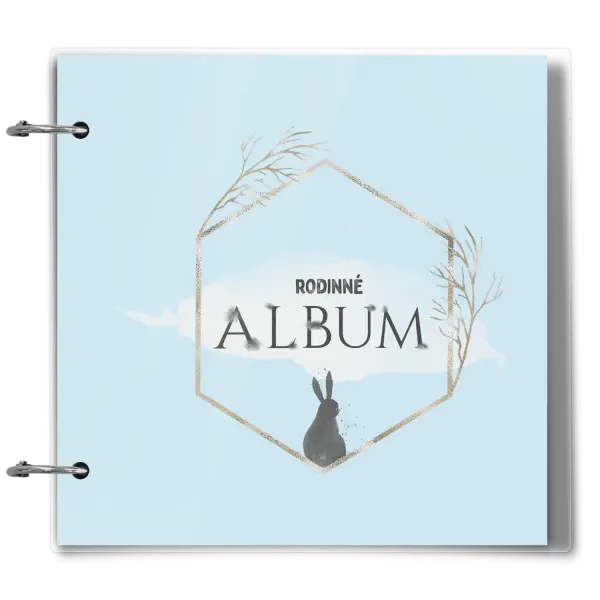 Plexi album se sponami Zajíc ve zlatém šestiúhelníku