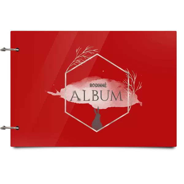 Plexi album se sponami Zajíc ve zlatém šestiúhelníku