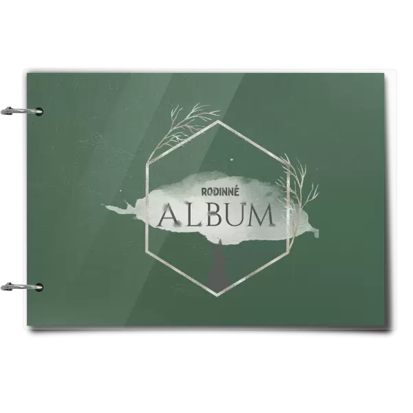 Plexi album se sponami Zajíc ve zlatém šestiúhelníku