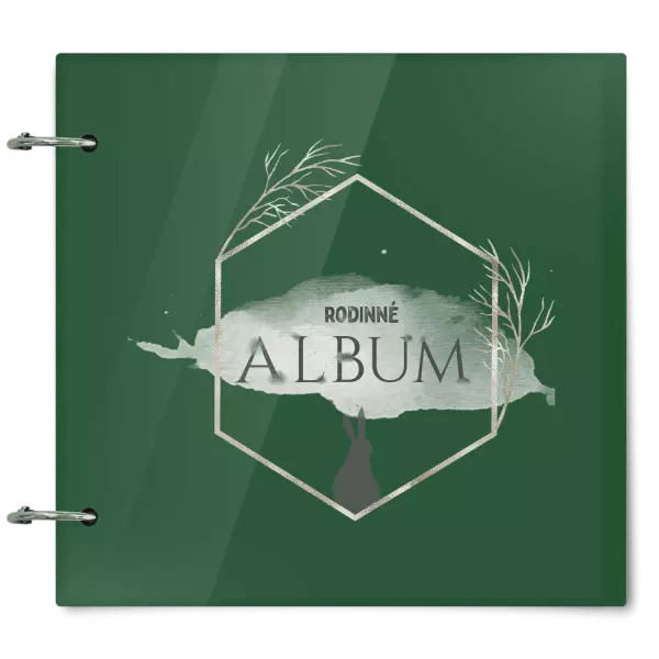 Plexi album se sponami Zajíc ve zlatém šestiúhelníku