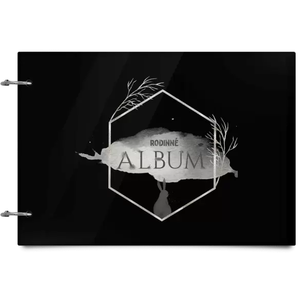 Plexi album se sponami Zajíc ve zlatém šestiúhelníku