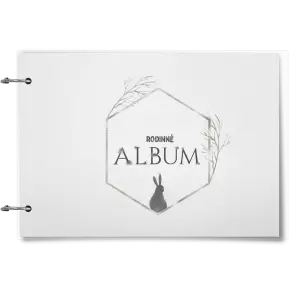 Plexi album se sponami Zajíc ve zlatém šestiúhelníku