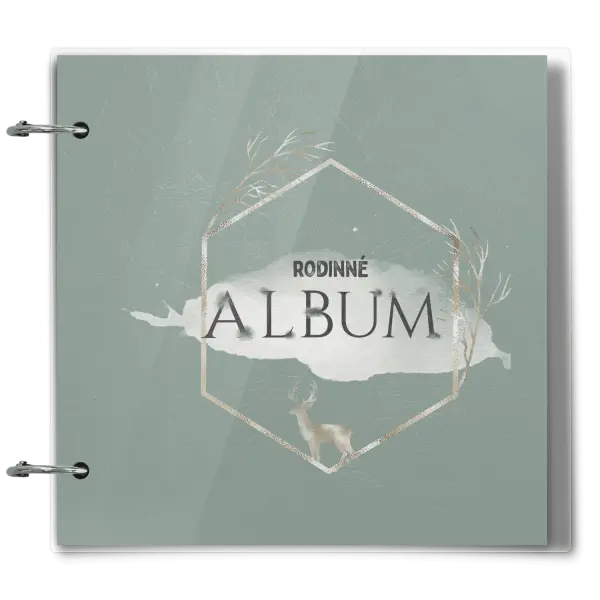Plexi album se sponami Zlatý jelen v šestiúhelníku