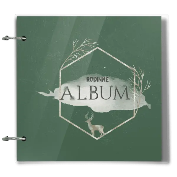 Plexi album se sponami Zlatý jelen v šestiúhelníku