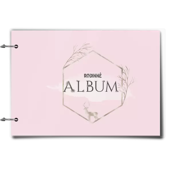 Plexi album se sponami Zlatý jelen v šestiúhelníku