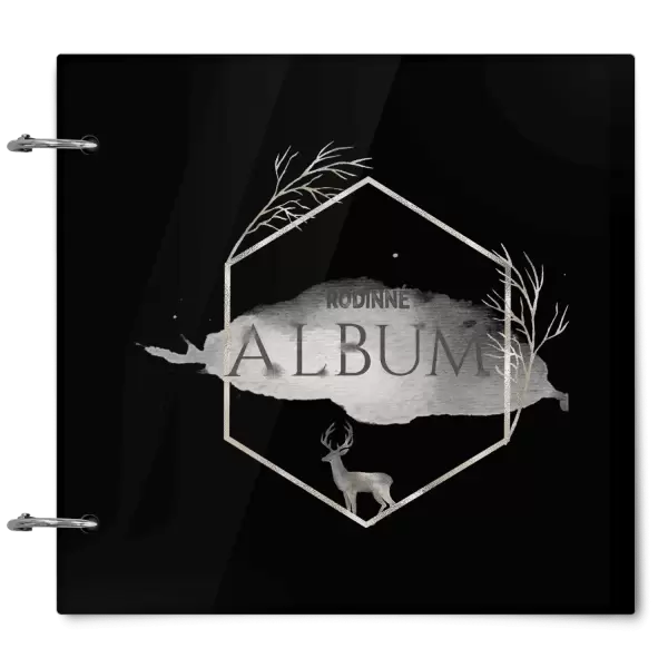 Plexi album se sponami Zlatý jelen v šestiúhelníku