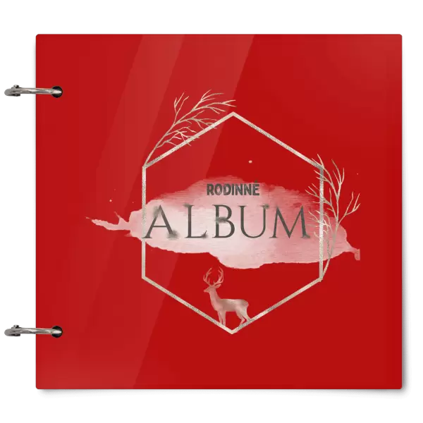 Plexi album se sponami Zlatý jelen v šestiúhelníku