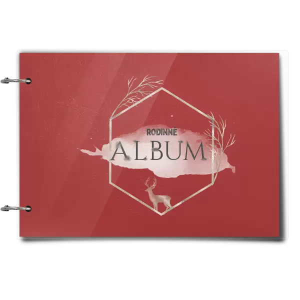 Plexi album se sponami Zlatý jelen v šestiúhelníku
