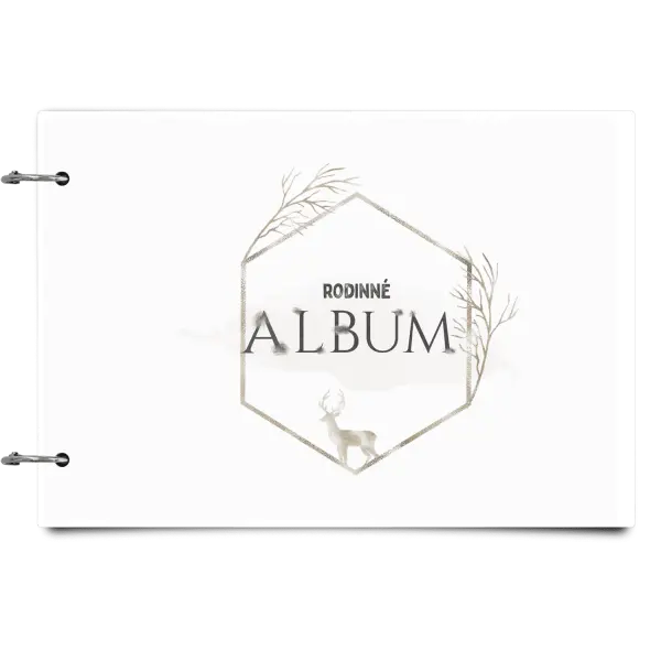 Plexi album se sponami Zlatý jelen v šestiúhelníku