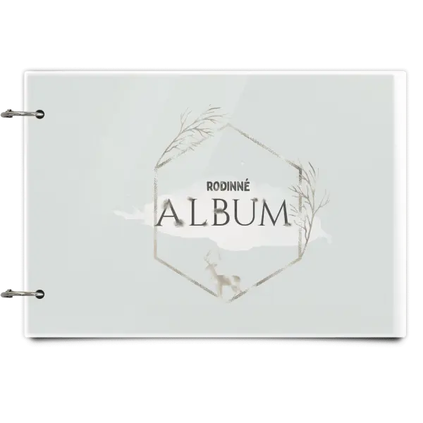 Plexi album se sponami Zlatý jelen v šestiúhelníku