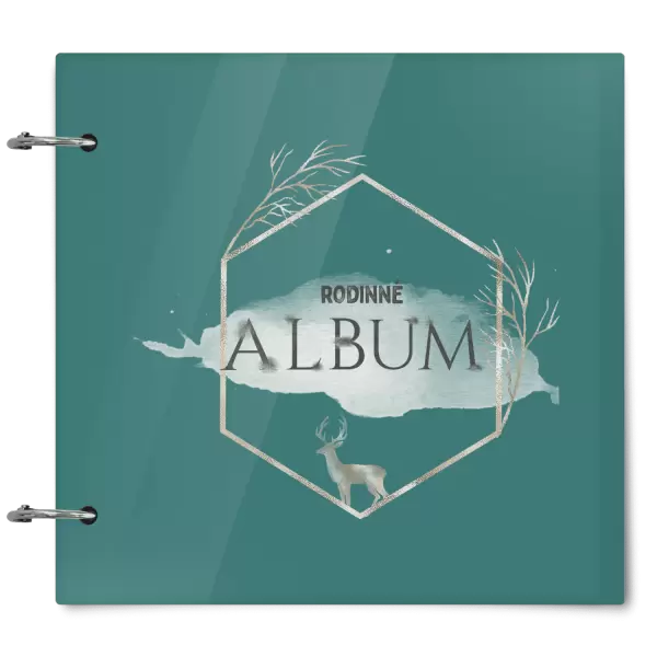 Plexi album se sponami Zlatý jelen v šestiúhelníku
