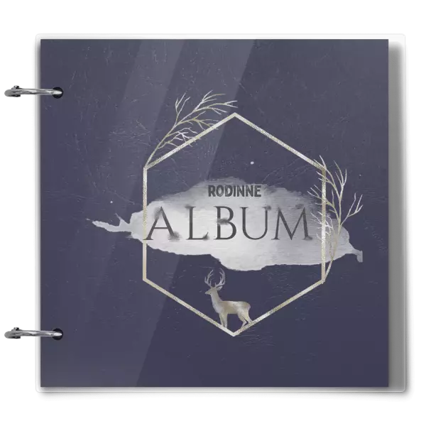 Plexi album se sponami Zlatý jelen v šestiúhelníku