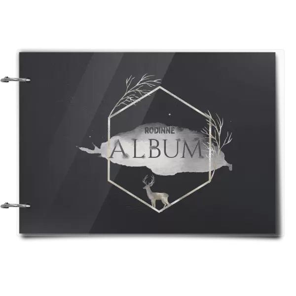 Plexi album se sponami Zlatý jelen v šestiúhelníku