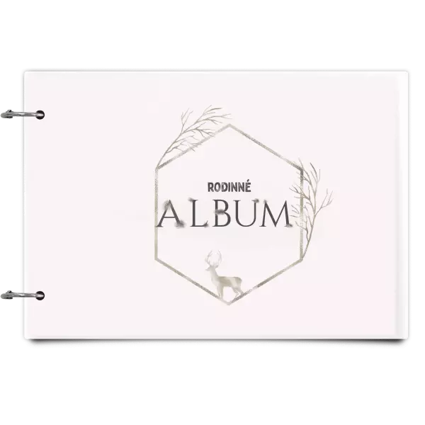 Plexi album se sponami Zlatý jelen v šestiúhelníku