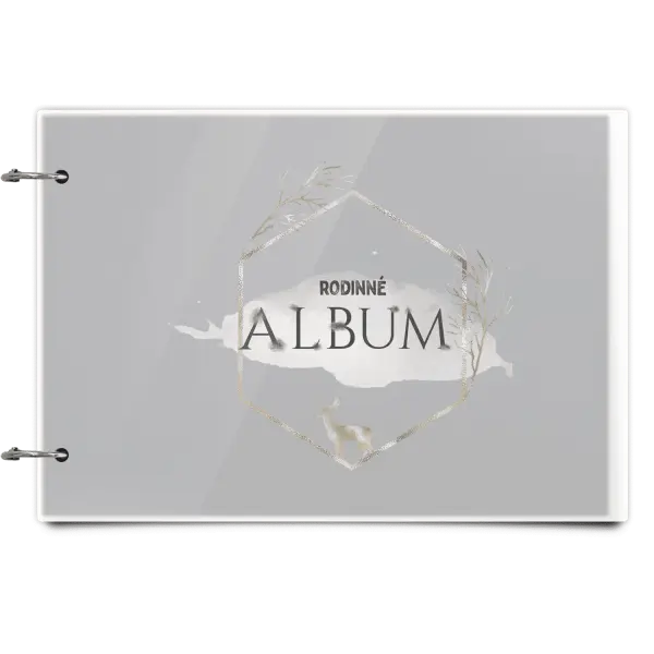 Plexi album se sponami Zlatý jelen v šestiúhelníku