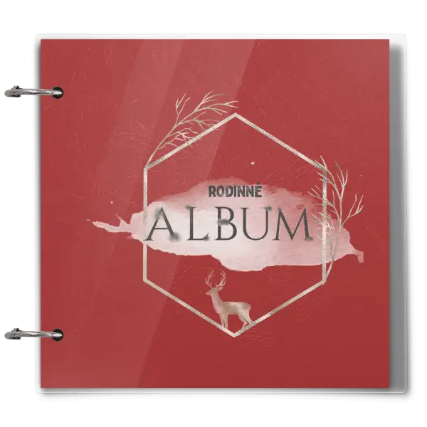 Plexi album se sponami Zlatý jelen v šestiúhelníku