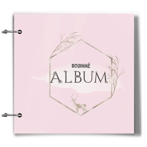 Plexi album se sponami Zlatý jelen v šestiúhelníku