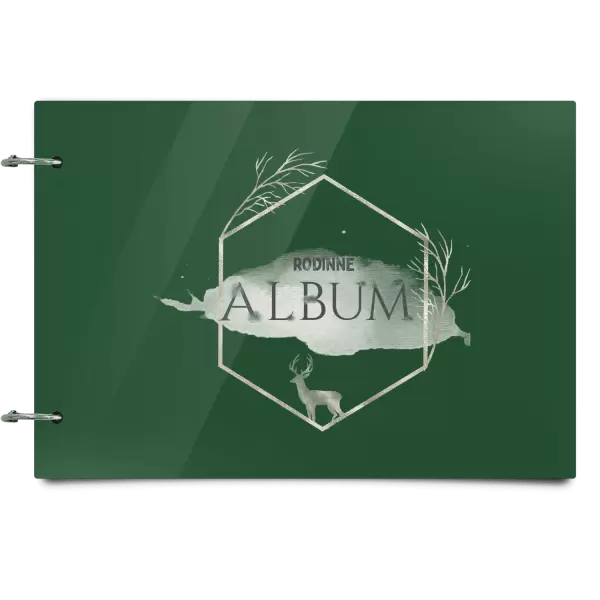 Plexi album se sponami Zlatý jelen v šestiúhelníku
