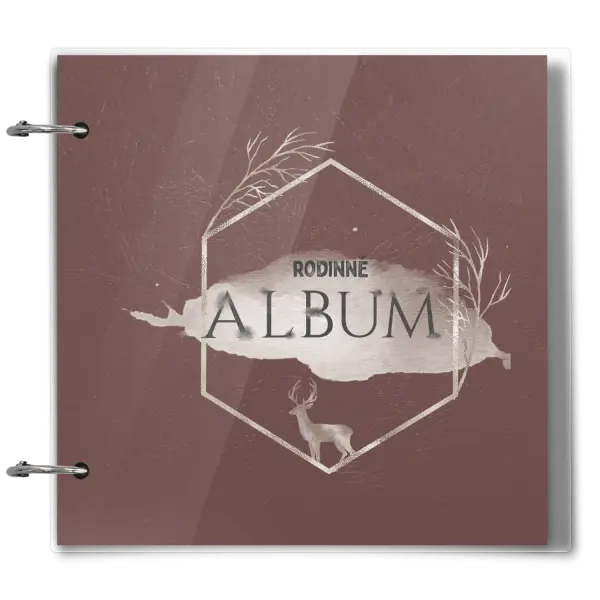 Plexi album se sponami Zlatý jelen v šestiúhelníku