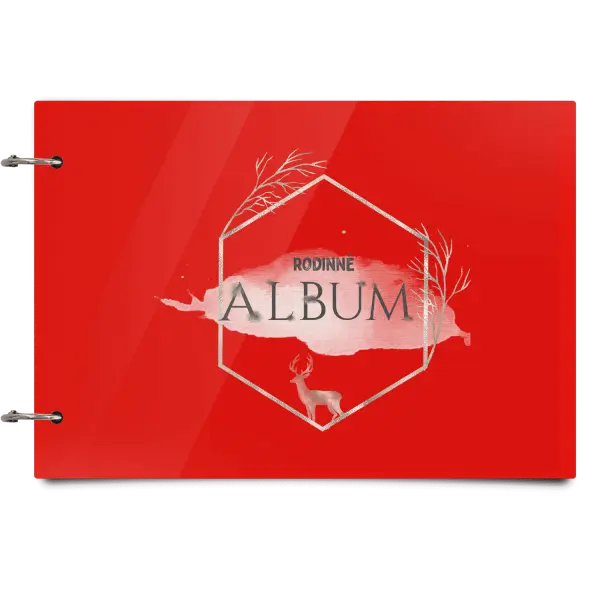Plexi album se sponami Zlatý jelen v šestiúhelníku