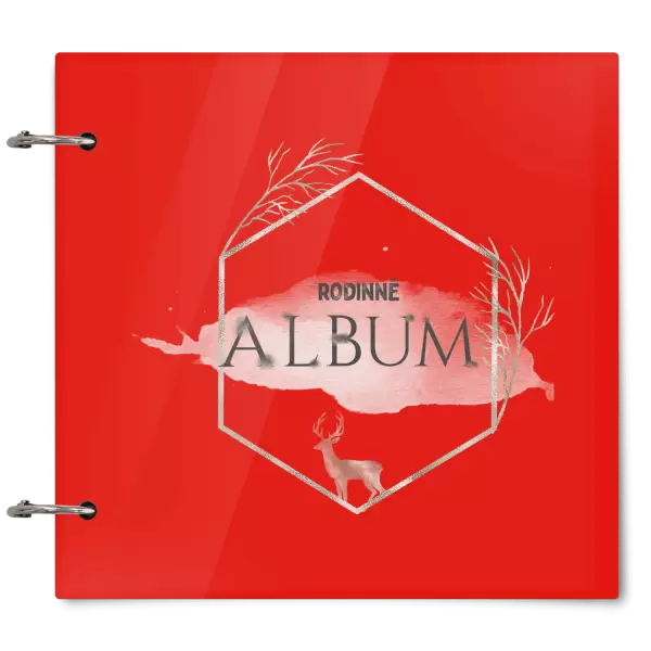 Plexi album se sponami Zlatý jelen v šestiúhelníku
