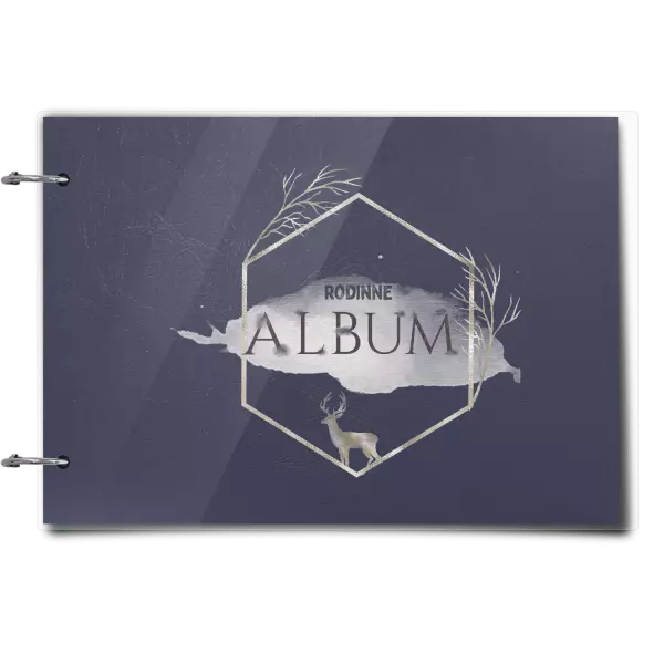 Plexi album se sponami Zlatý jelen v šestiúhelníku