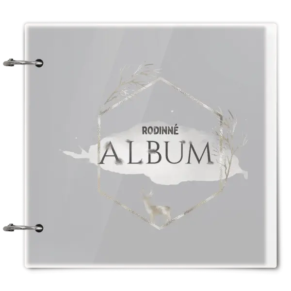Plexi album se sponami Zlatý jelen v šestiúhelníku