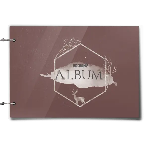 Plexi album se sponami Zlatý jelen v šestiúhelníku