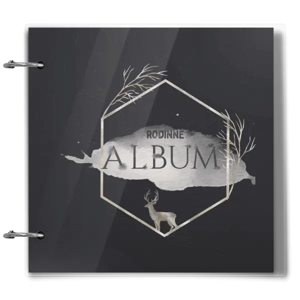Plexi album se sponami Zlatý jelen v šestiúhelníku