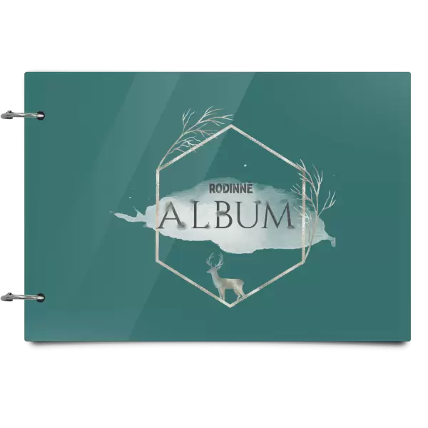 Plexi album se sponami Zlatý jelen v šestiúhelníku