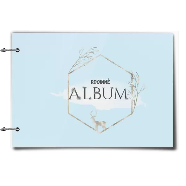 Plexi album se sponami Zlatý jelen v šestiúhelníku