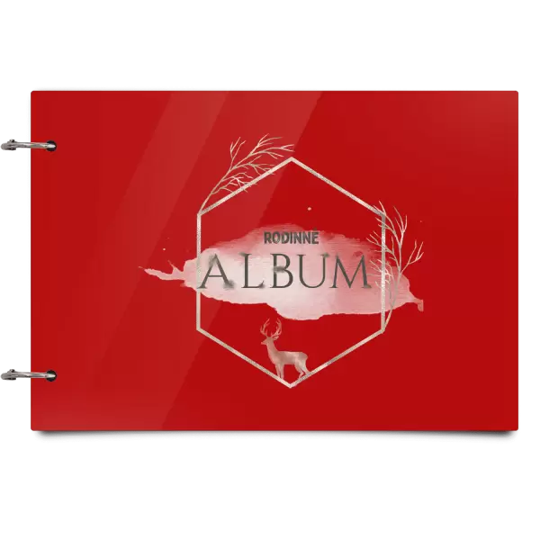 Plexi album se sponami Zlatý jelen v šestiúhelníku