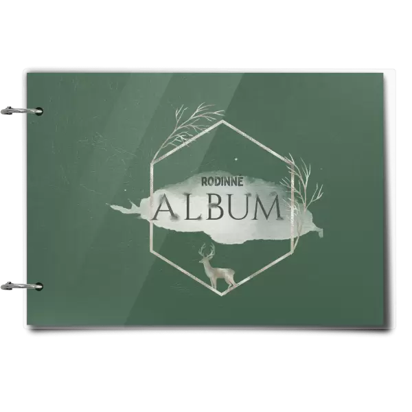 Plexi album se sponami Zlatý jelen v šestiúhelníku