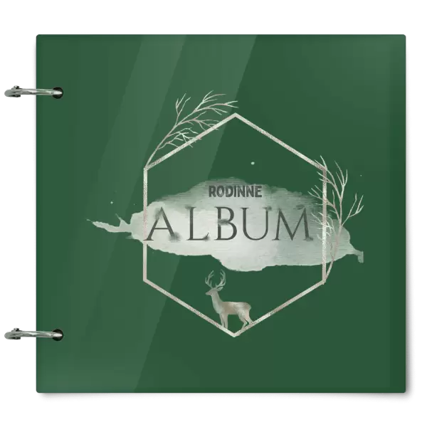 Plexi album se sponami Zlatý jelen v šestiúhelníku