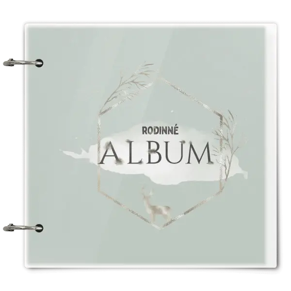 Plexi album se sponami Zlatý jelen v šestiúhelníku
