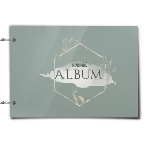 Plexi album se sponami Zlatý jelen v šestiúhelníku