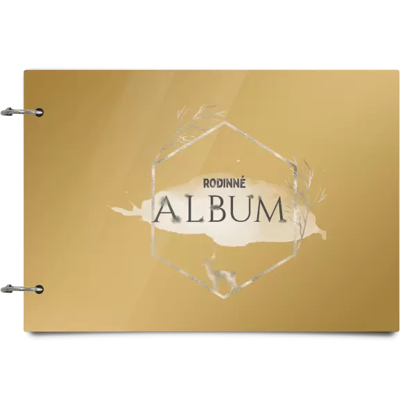 Plexi album se sponami Zlatý jelen v šestiúhelníku