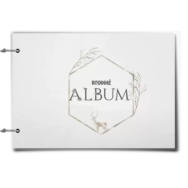 Plexi album se sponami Zlatý jelen v šestiúhelníku