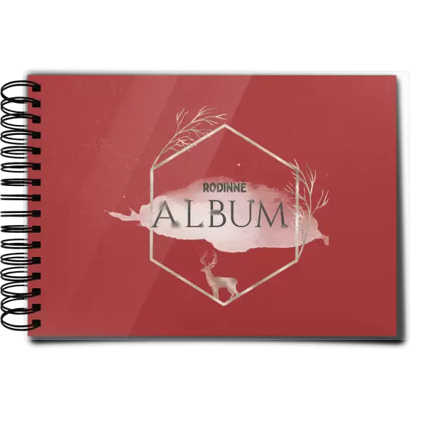 Plexi album s kroužkovou vazbou Zlatý jelen v šestiúhelníku