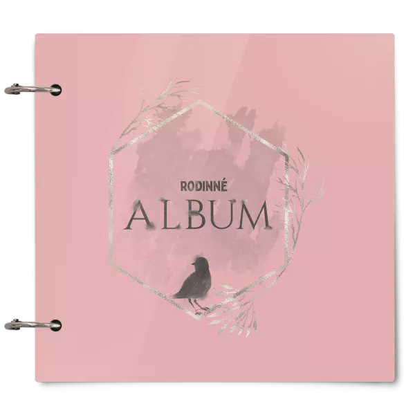 Plexi album sa sponami Vtáčik v zlatom šesťuholníku