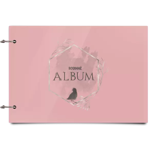 Plexi album sa sponami Vtáčik v zlatom šesťuholníku