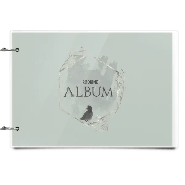 Plexi album sa sponami Vtáčik v zlatom šesťuholníku