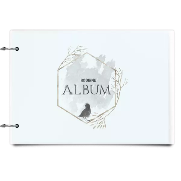 Plexi album sa sponami Vtáčik v zlatom šesťuholníku